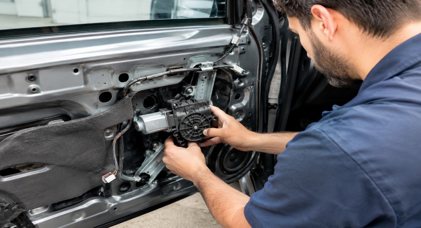 Car power window motor and regulator repair service